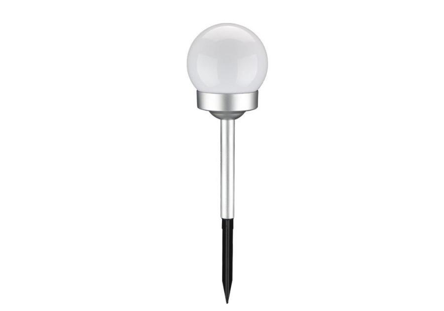 Zdjęcie: Lampa solarna LED kula 10 cm biała, satyna SANICO