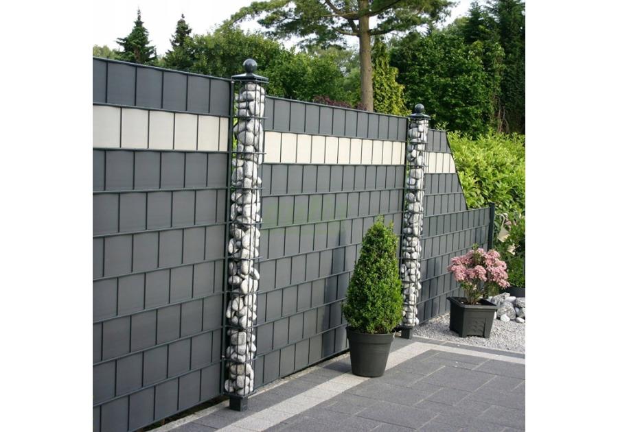 Zdjęcie: GUTTA Taśma ogrodzeniowa PVC 450g/m2 z klipsami BRĄZOWA 19 cm x 35 m