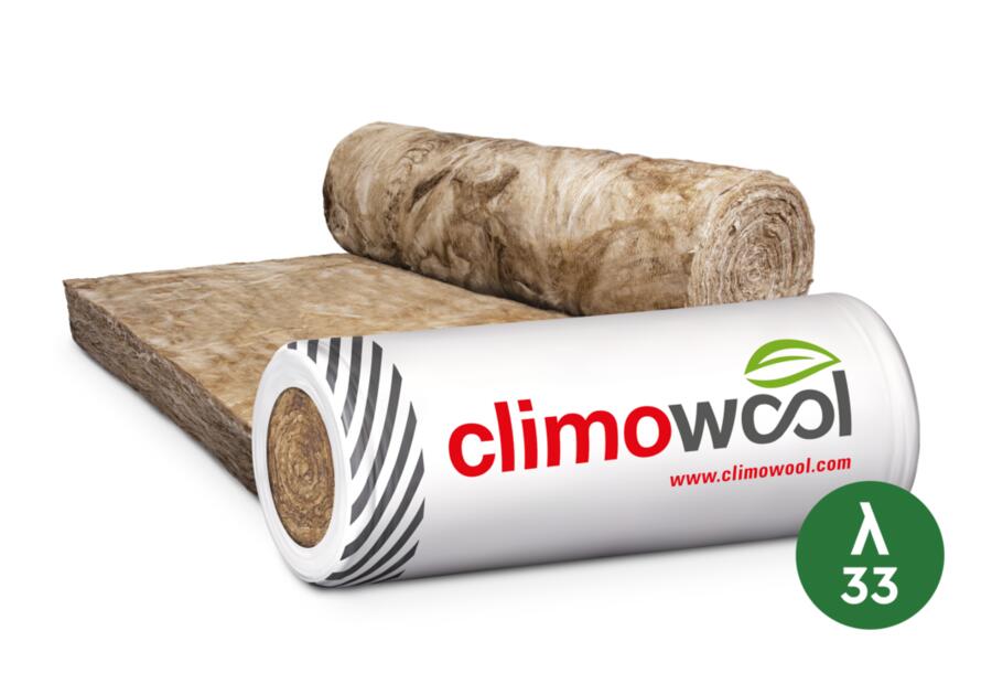 Zdjęcie:  Mineralna wełna szklana climowool DF33 gr.20 cm