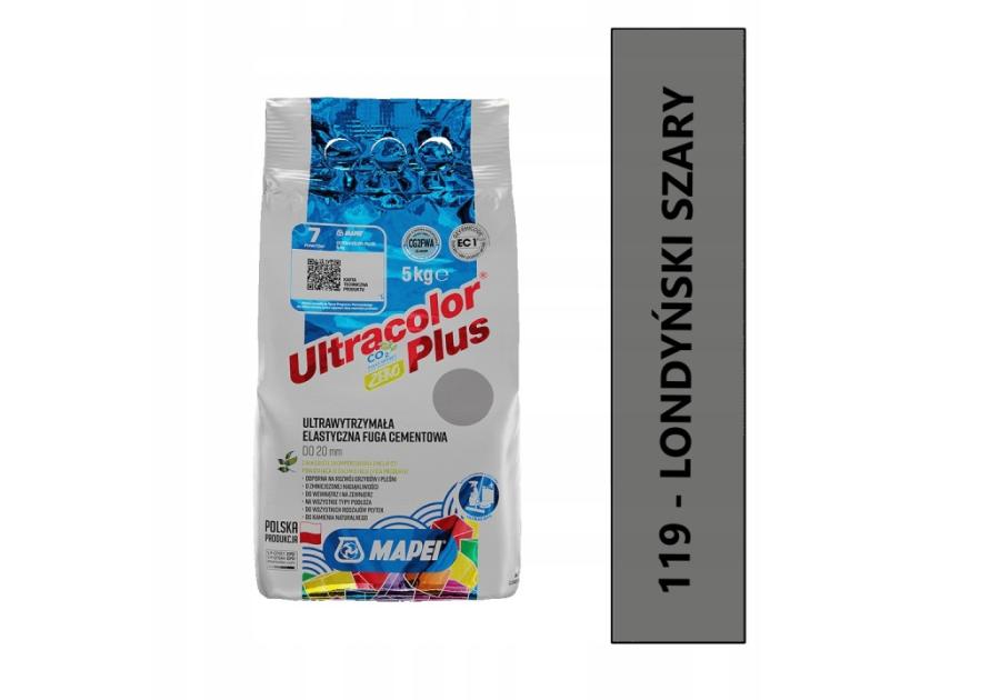 Zdjęcie: MAPEI fuga elastyczna ULTRACOLOR PLUS - 119 Londyński Szary 5kg